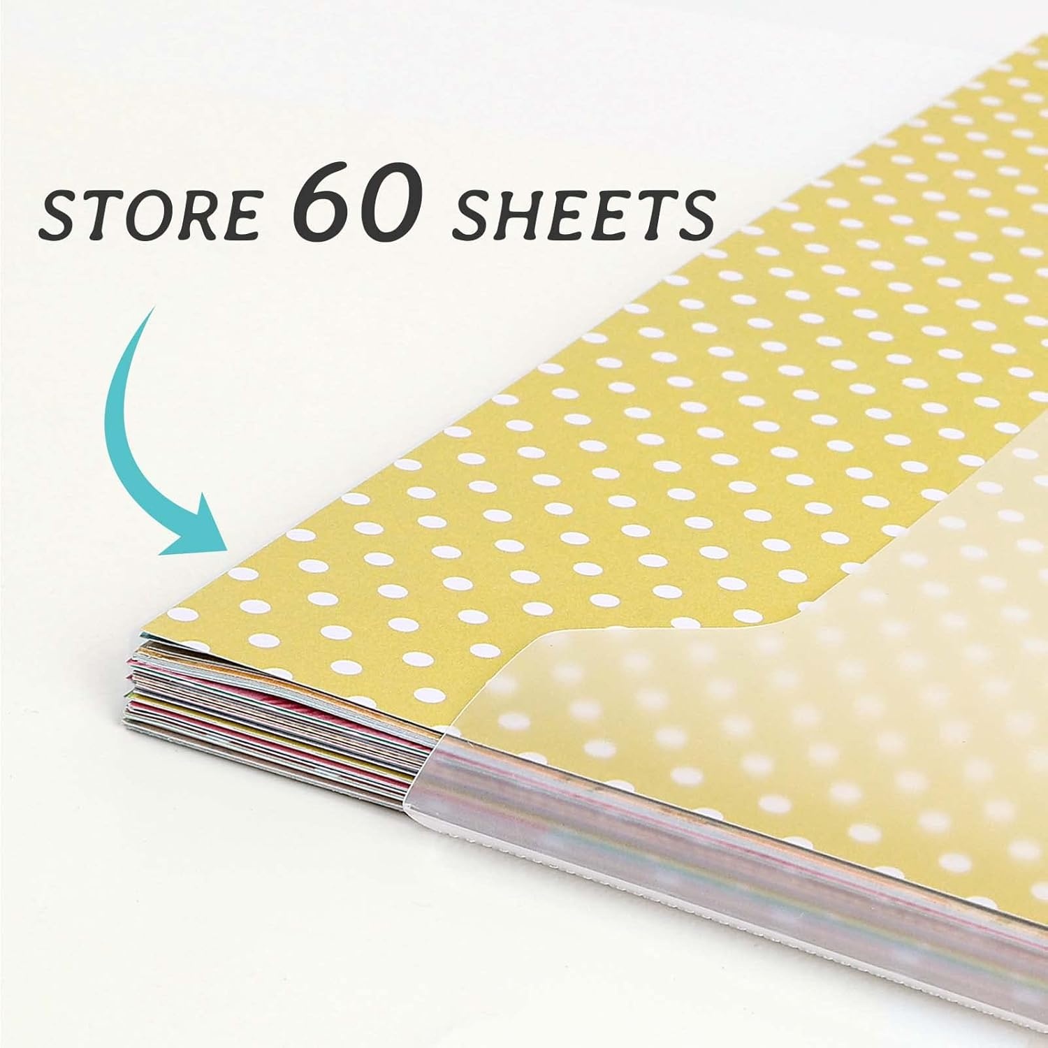 Caydo 82 Pieces Scrapbook Paper Storage Organizer with 120 Pieces Sticky Index Tabs, 12×12 Paper Storage Organizer Holds Scrapbooking, Vinyl Paper, Cardstock