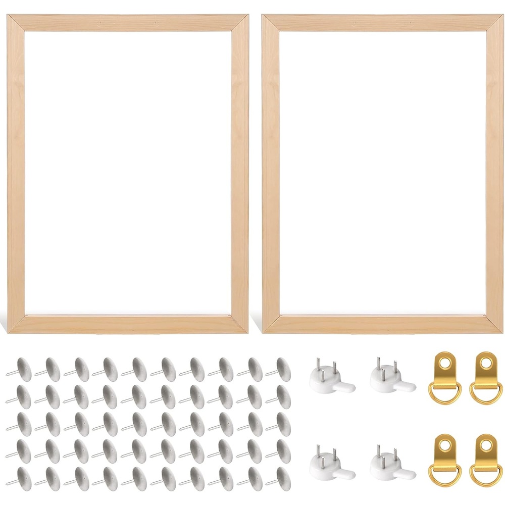 Caydo 2 Pack Canvas Stretcher Bars, 9.8 x 13.8 Inch Wooden Removable Canvas Frame for Oil Paintings, Prints, Paint by Numbers & Poster