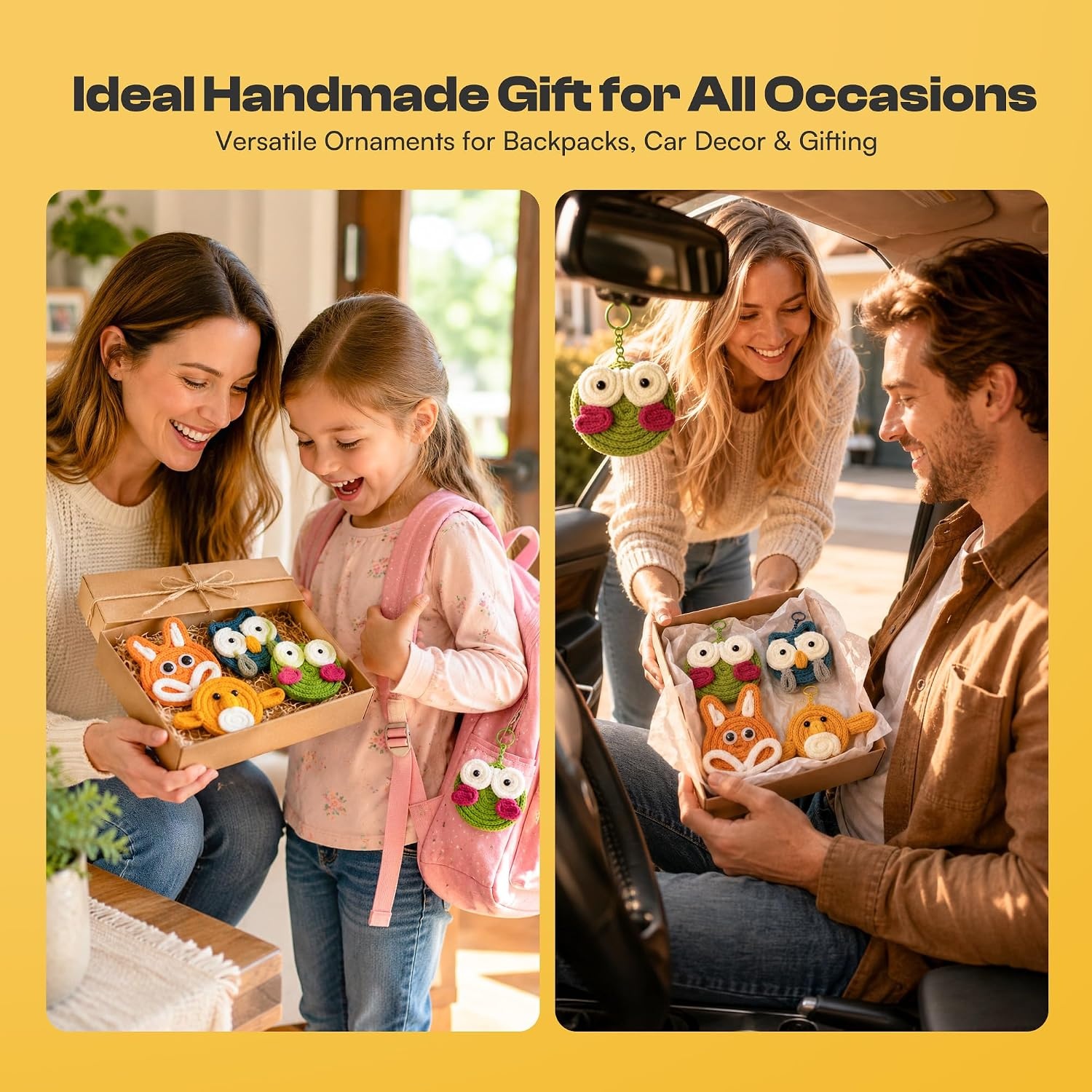Caydo i Cord Christmas Decoration Making Kit with 24 Patterns for Beginners(4Pcs iCord Animals)