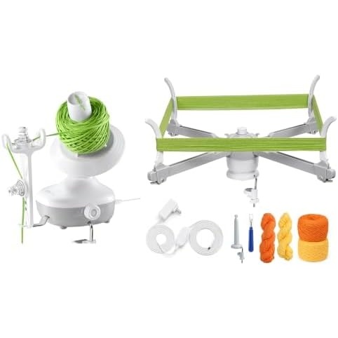 Caydo Electric Yarn Winder & Electric Yarn Swift Y1 Pro, Automatic Yarn Ball Winder with Umbrella Holder to Make Cakes for Crocheting, Sweater Unraveler Machine for Used Yarn Recycling