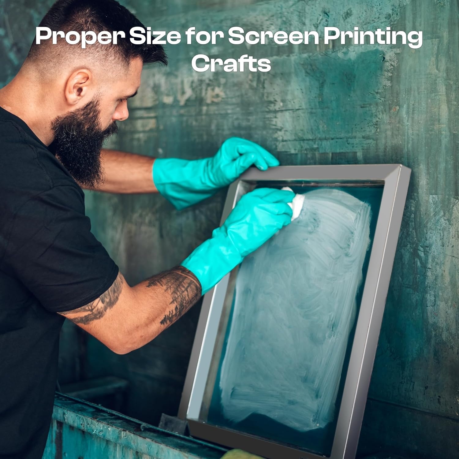 Caydo 2 Piece 10 x 14 Inch Aluminum Silk Screen Printing Frames with 110 White Mesh for Screen Printing(305 Mesh)