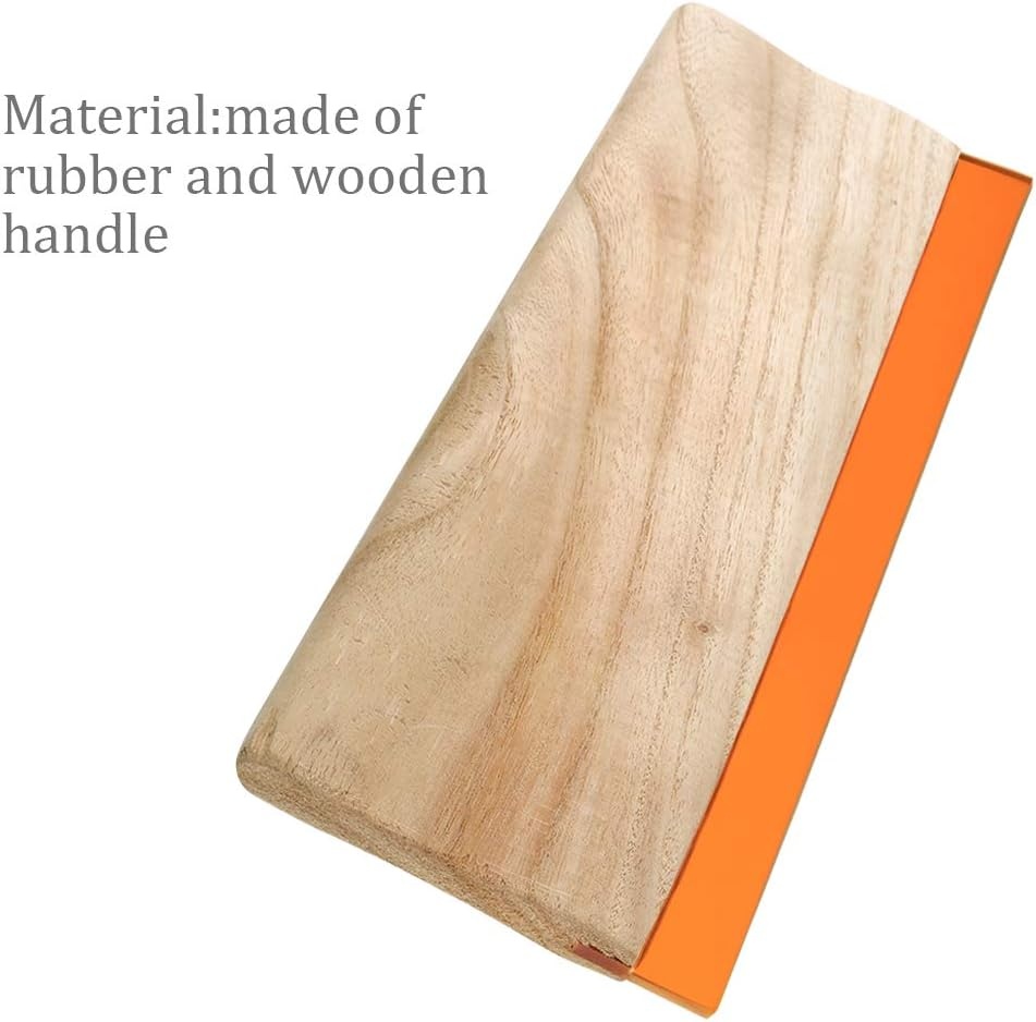 Caydo 2 Pieces 2 Sizes Screen Printing Squeegee, 75 Durometer Wooden Ink Scraper for Screen Printing, 9.4 and 5.9 inch(9.4 and 5.9 inch)