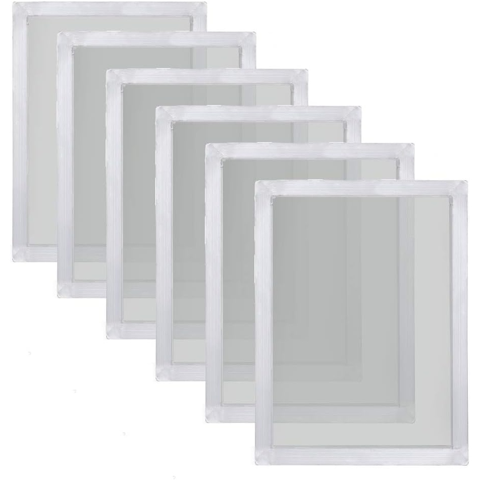 Caydo 6 Pieces 20 x 24 Inch Aluminum Silk Screen Printing Frames with 160 White Mesh for Screen Printing(20 x 24 Inch)