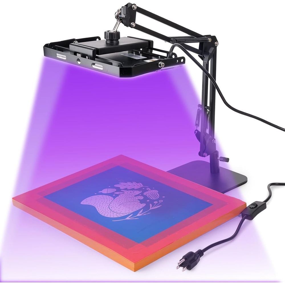 Caydo 100W LED Exposure Unit for Screen Printing, UV Screen Printing Light with Adjustable Stand and Timing Device for Screen Printing, Resin Curing and Cyanotypes(60W)