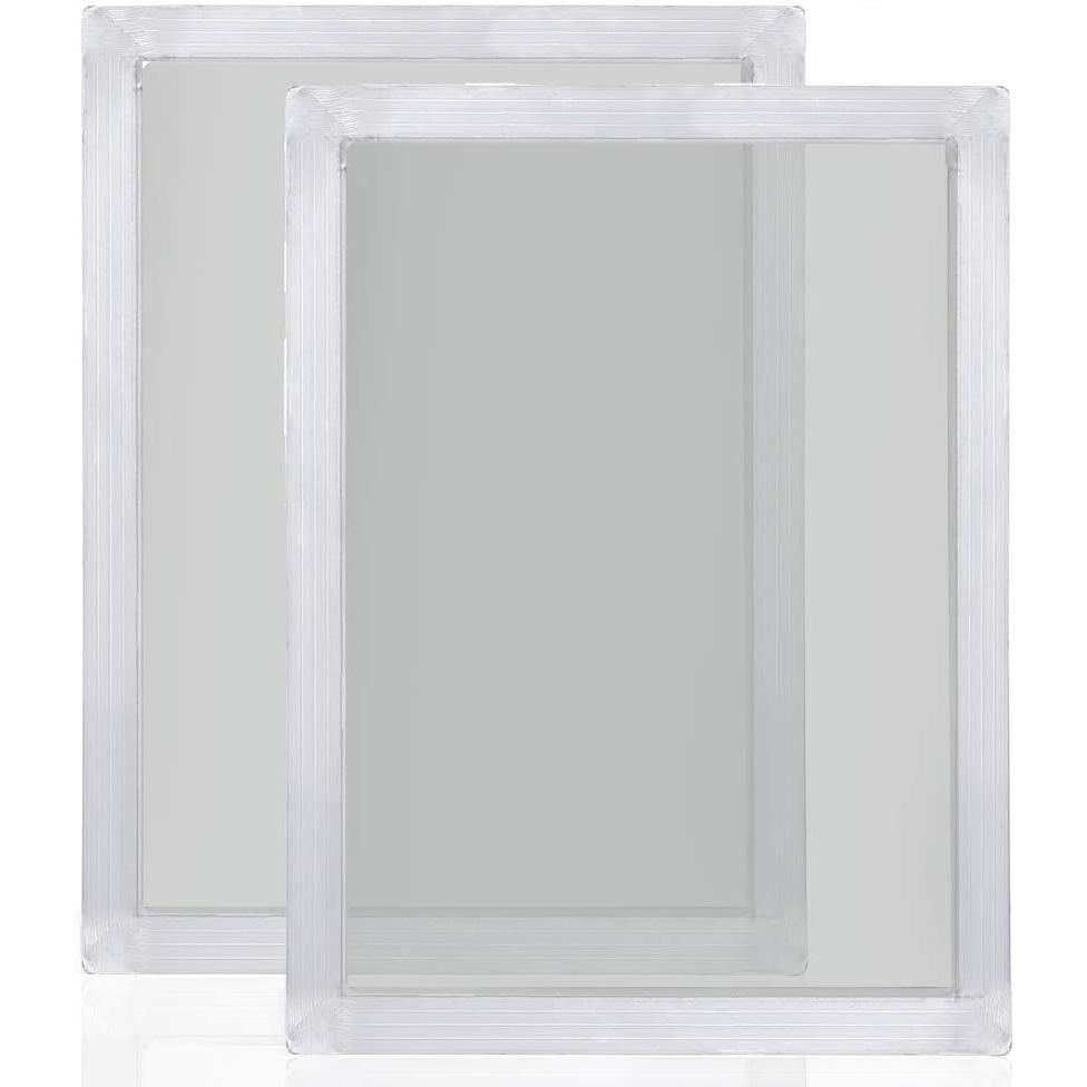 Caydo 2 Piece 10 x 14 Inch Aluminum Silk Screen Printing Frames with 110 White Mesh for Screen Printing(110 Mesh)