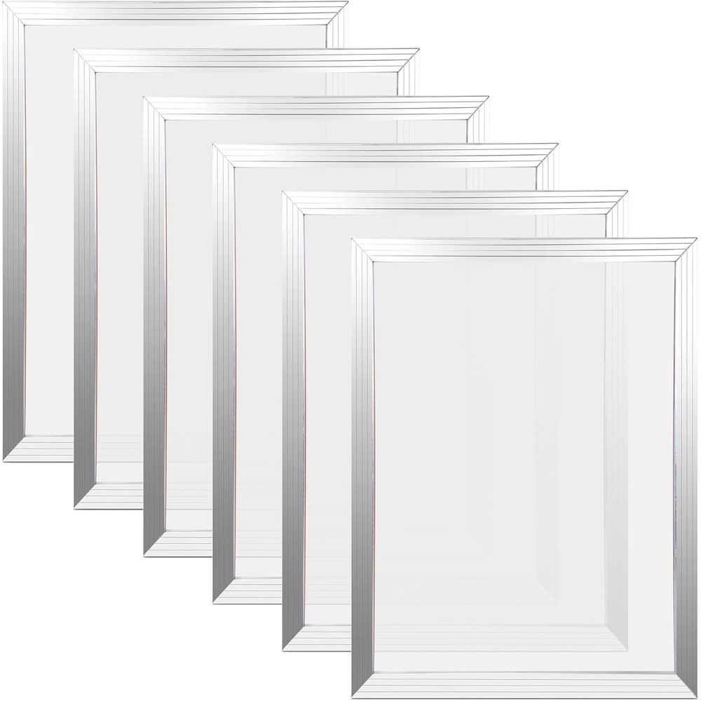 Caydo 6 Pieces 20 x 24 Inch Aluminum Silk Screen Printing Frames with 160 White Mesh for Screen Printing(10 x 14 Inch)