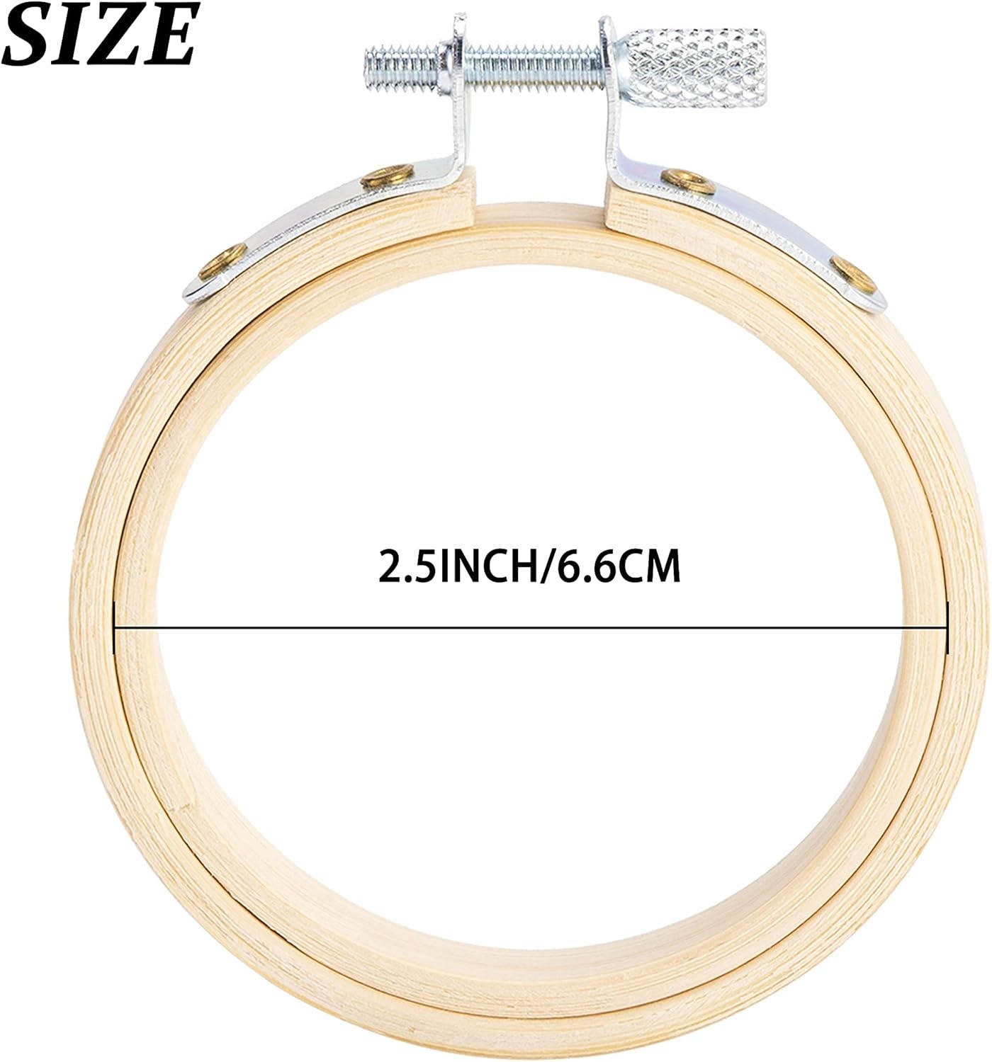 Caydo 10 Pieces 2.5 Inch Mini Embroidery Hoops Circle, Cross Stitch Hoop for Embroidery, Art Craft Handy Sewing, and Wall Decoration(2.5inch)