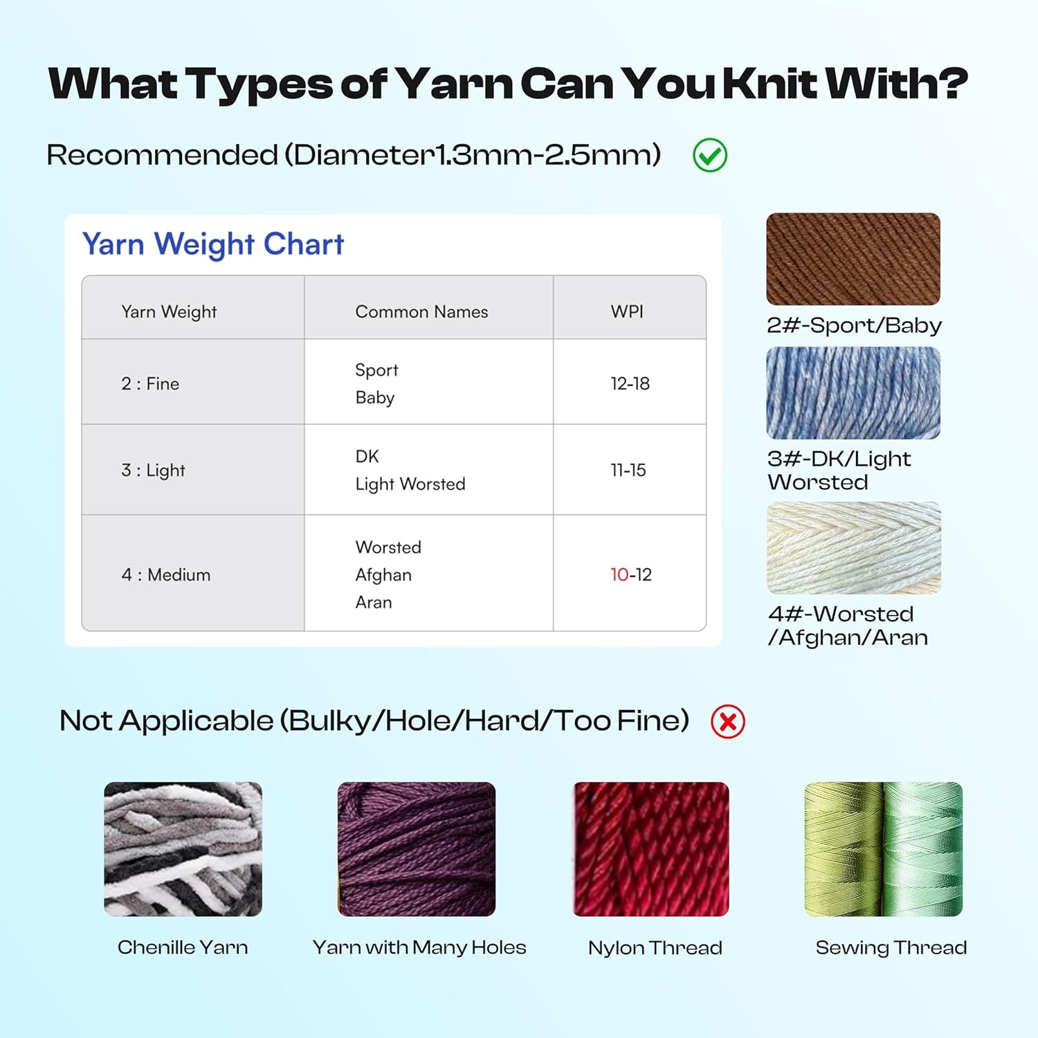 Caydo i Cord Knitting Machine, Electric iCord Maker Tool with Adequate Tension, i-Cord Knitter Machine, Automatic Knitting Yarns to i-Cords, Efficiently DIY Knitting Machine for Crocheters(Patented)