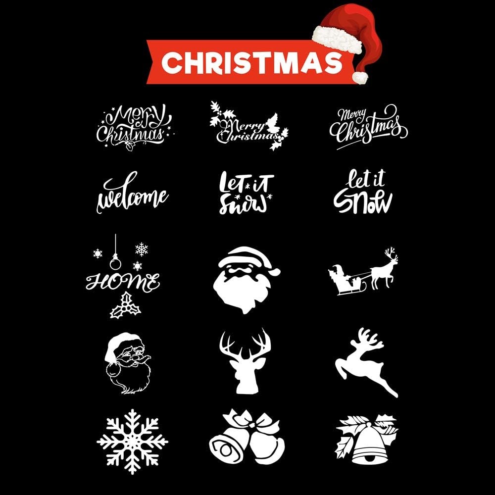 Caydo 12 Set Christmas Ornament Kit Include 12Pcs 3 Inch Embroidery Hoop, Christmas Plaid Fabric, Heat Transfer Pattern, Artificial Pine Needles, Artificial Berrie for DIY Christmas Decoration