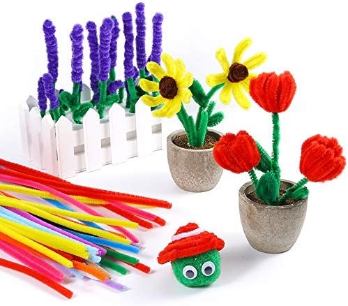 Caydo 320 Pieces Halloween Pipe Cleaners 6mm x 12inch, 4 Colors(27 Colors)