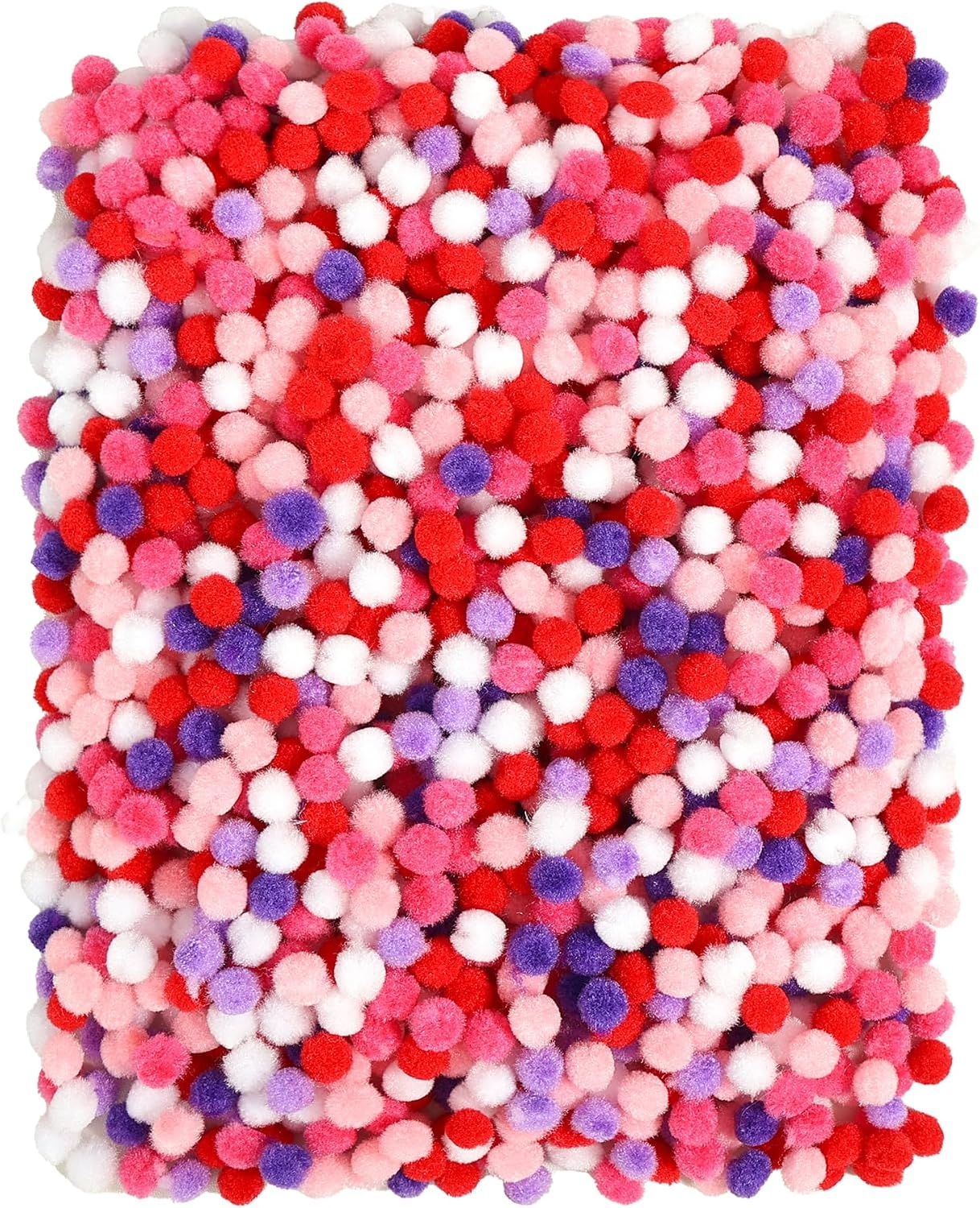 Caydo 1cm Green Pom Poms, 500 Pieces Craft Pom Poms Balls for Kids Creative Arts and Crafts Project and Home Decorations(Valentine)