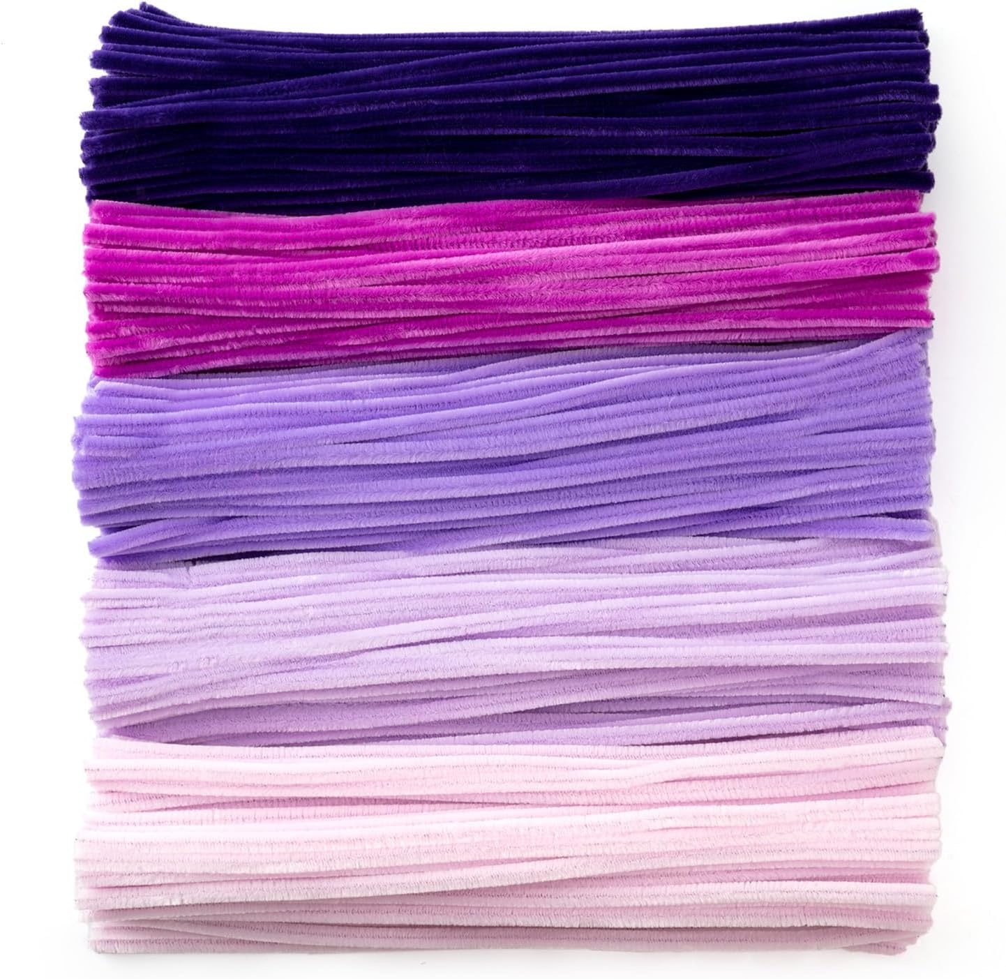 Caydo 500 Pieces Blue Flowers Pipe Cleaners, Craft Chenille Stems Bulk for DIY Art and Craft Projects Creative Gift and Home Decorations(Gradient Purple)