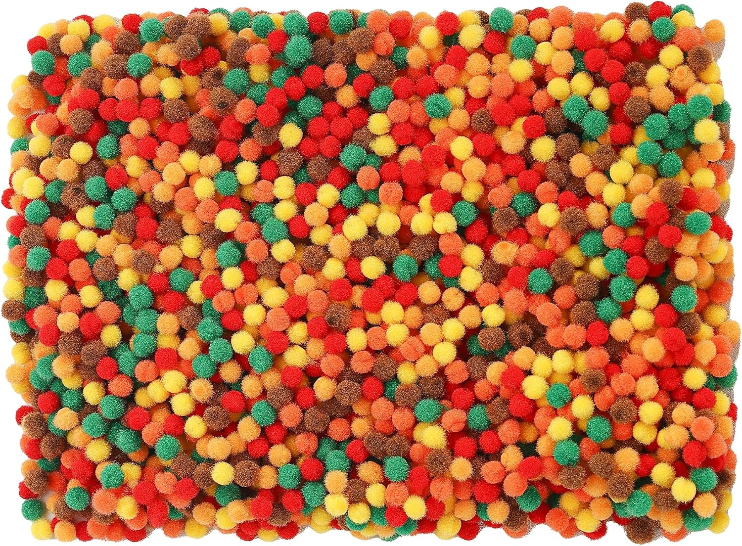 Caydo 1cm Green Pom Poms, 500 Pieces Craft Pom Poms Balls for Kids Creative Arts and Crafts Project and Home Decorations(Fall Color)