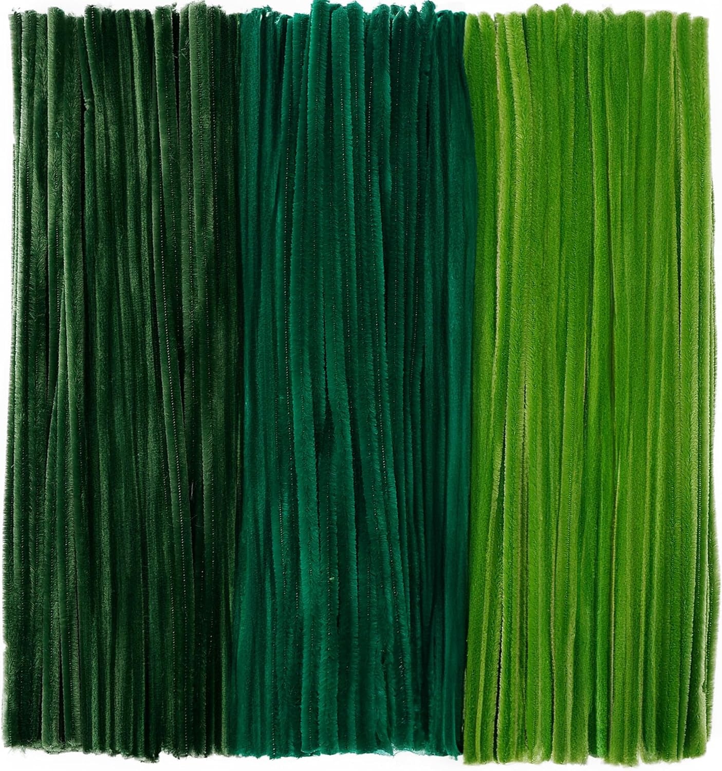 Caydo 200 Pieces Orange Pipe Cleaners for Flowers Making, Craft Chenille Stems for Kids Creative DIY Art Crafts and Home Decorations (12 Inch x 6 mm)(Gradient Green)
