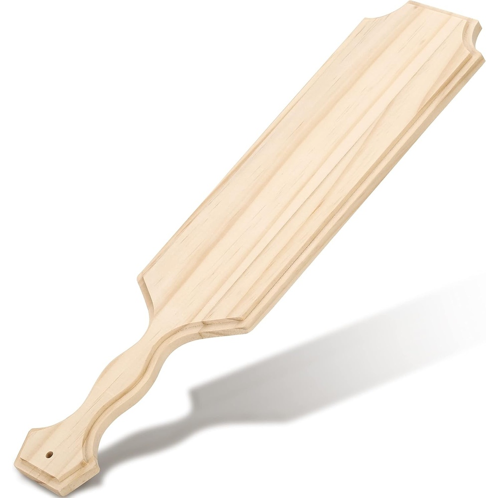 Caydo 15 Inch Unfinished Wooden Paddle, Solid Pine Wooden Paddle, Sorority Paddle with Flat Head Handle for DIY Drawing, Wedding Decoration