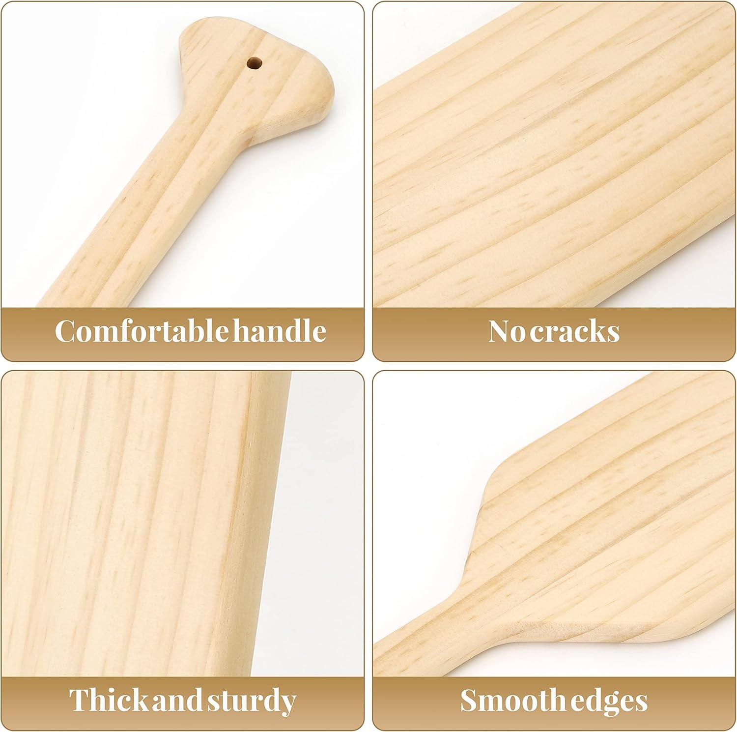 Caydo 15 Inch Unfinished Wooden Paddle, Solid Pine Wood Paddle, Smooth DIY Sorority Paddle for Art Crafts, Wall Decoration