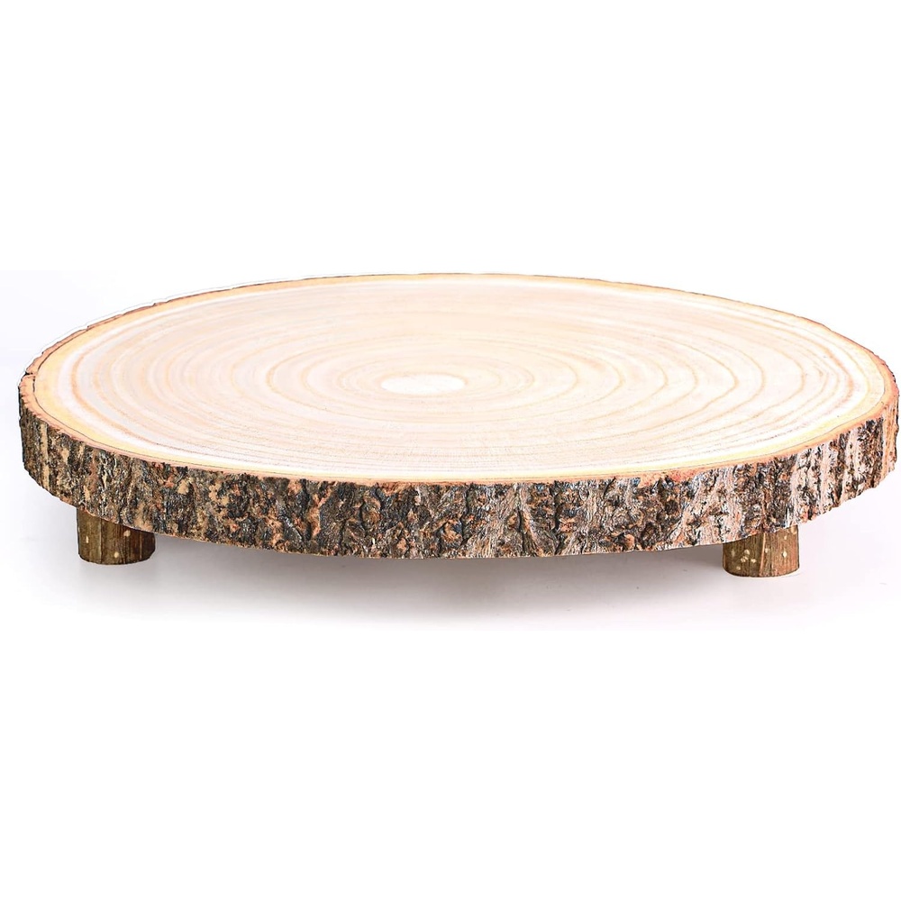 Caydo 11-13 Inch Wood Slice with Legs for Wedding Table Centerpieces, Woodland Themed Parties, Family Gathering, Baby Showers, Housewarming