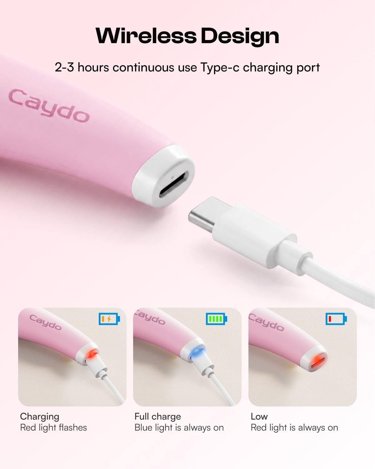 Caydo Electric Diamond Art Pen for Diamond Pating,Ergonomic Vacuum Art Tool | Pink, No Wax Need, 3PCS Replacment Tips, Comfort Grip, Time-Saving Vacuum Pick-Up, DIY Diamond Art Accessories for Adults