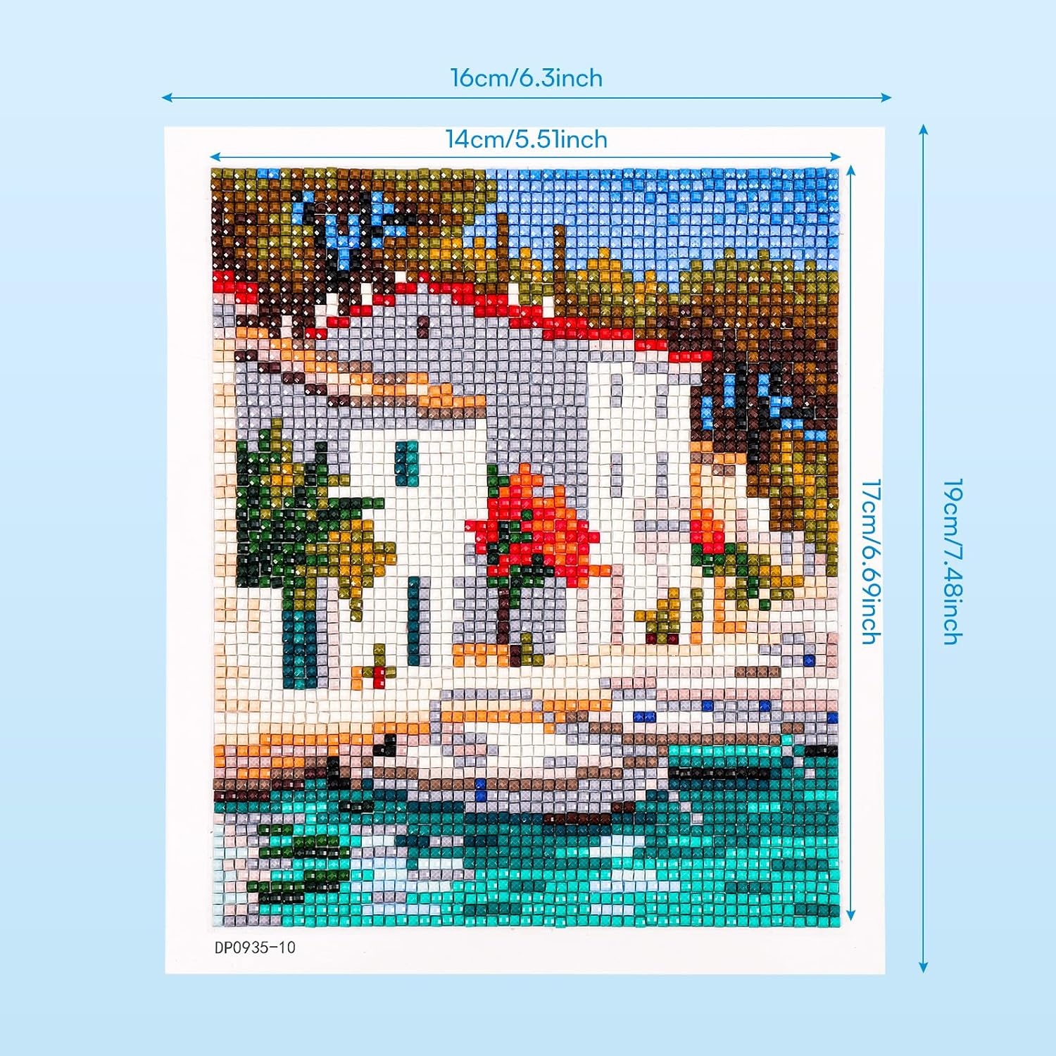 Caydo 12 Pack Sea Breeze Themed Diamond Painting Kits for Adults Full Drill 5D DIY Paint Gem Art A Relaxing Craft for Home Wall Decor(6x6inch)(Holiday)