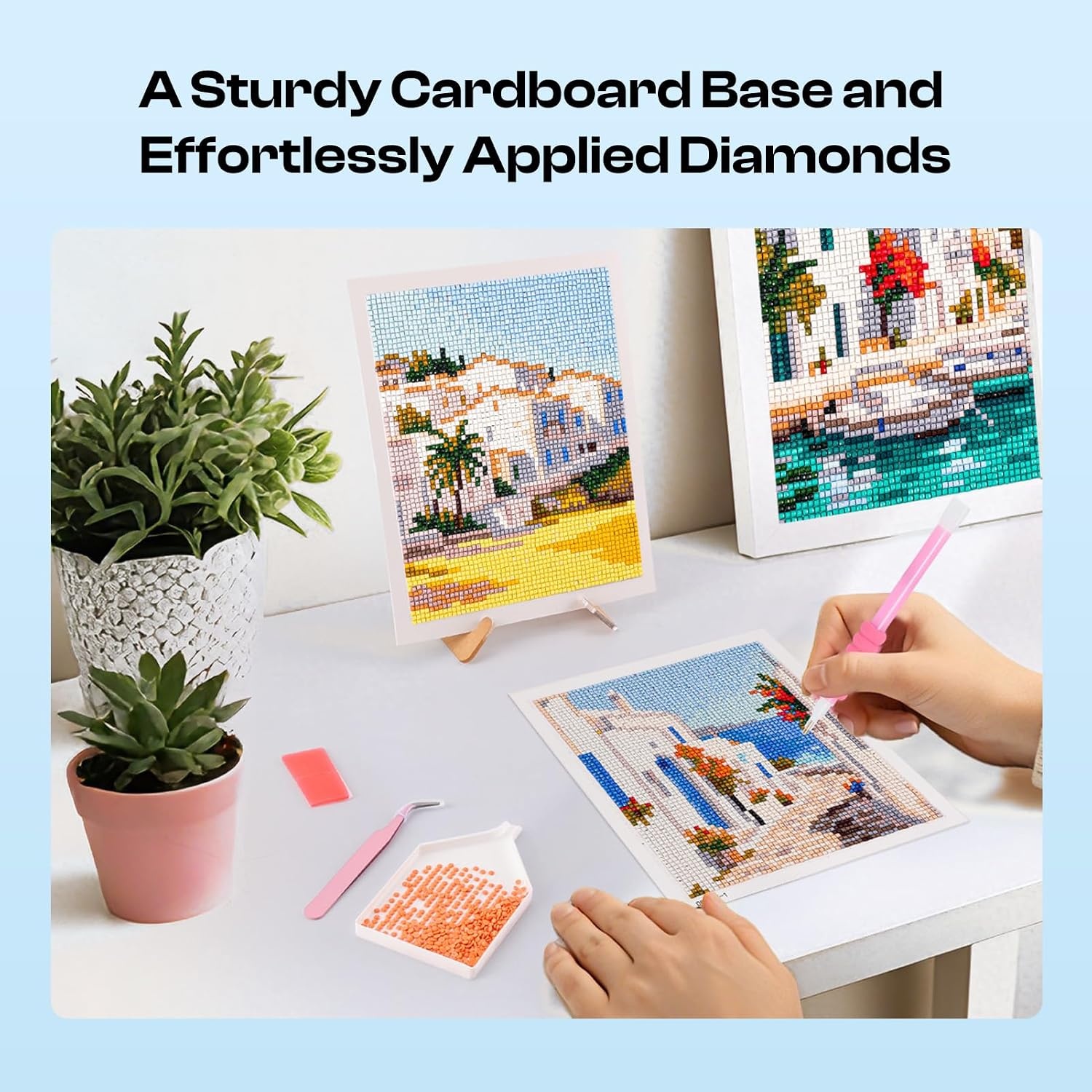 Caydo 12 Pack Sea Breeze Themed Diamond Painting Kits for Adults Full Drill 5D DIY Paint Gem Art A Relaxing Craft for Home Wall Decor(6x6inch)(Holiday)