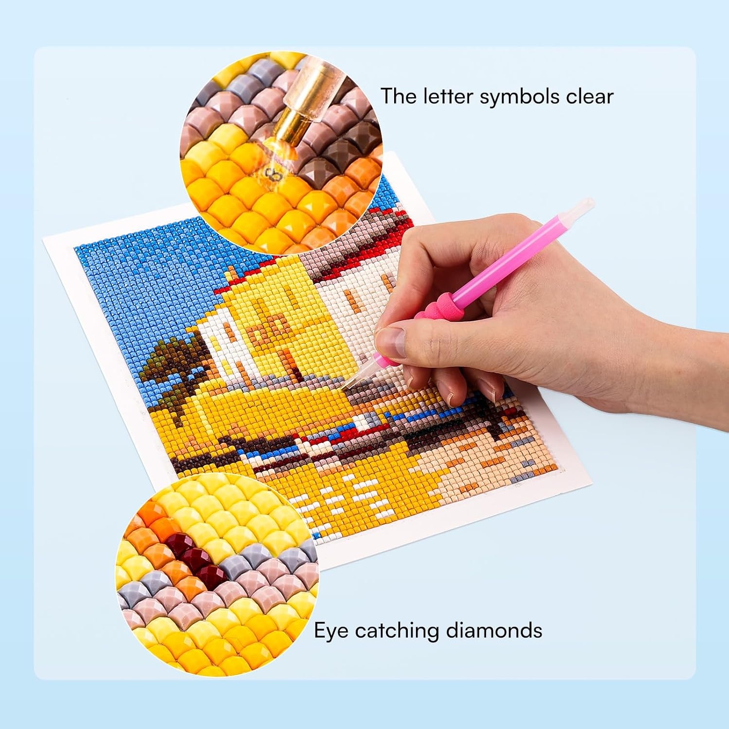 Caydo 12 Pack Sea Breeze Themed Diamond Painting Kits for Adults Full Drill 5D DIY Paint Gem Art A Relaxing Craft for Home Wall Decor(6x6inch)(Holiday)