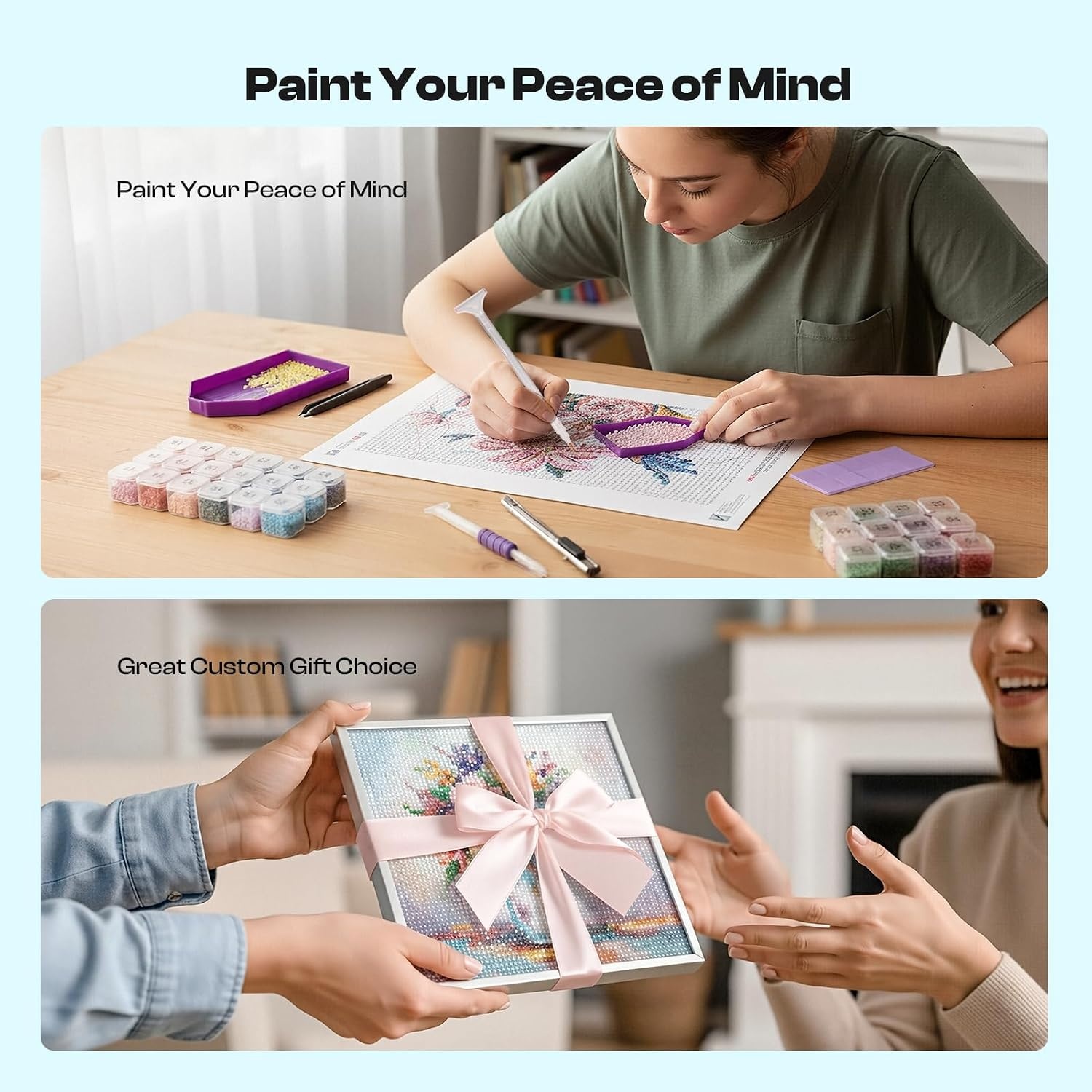 Caydo Cordless Electric Diamond Painting Pen with Diamond Painting Kit for Adults with Custom Design App