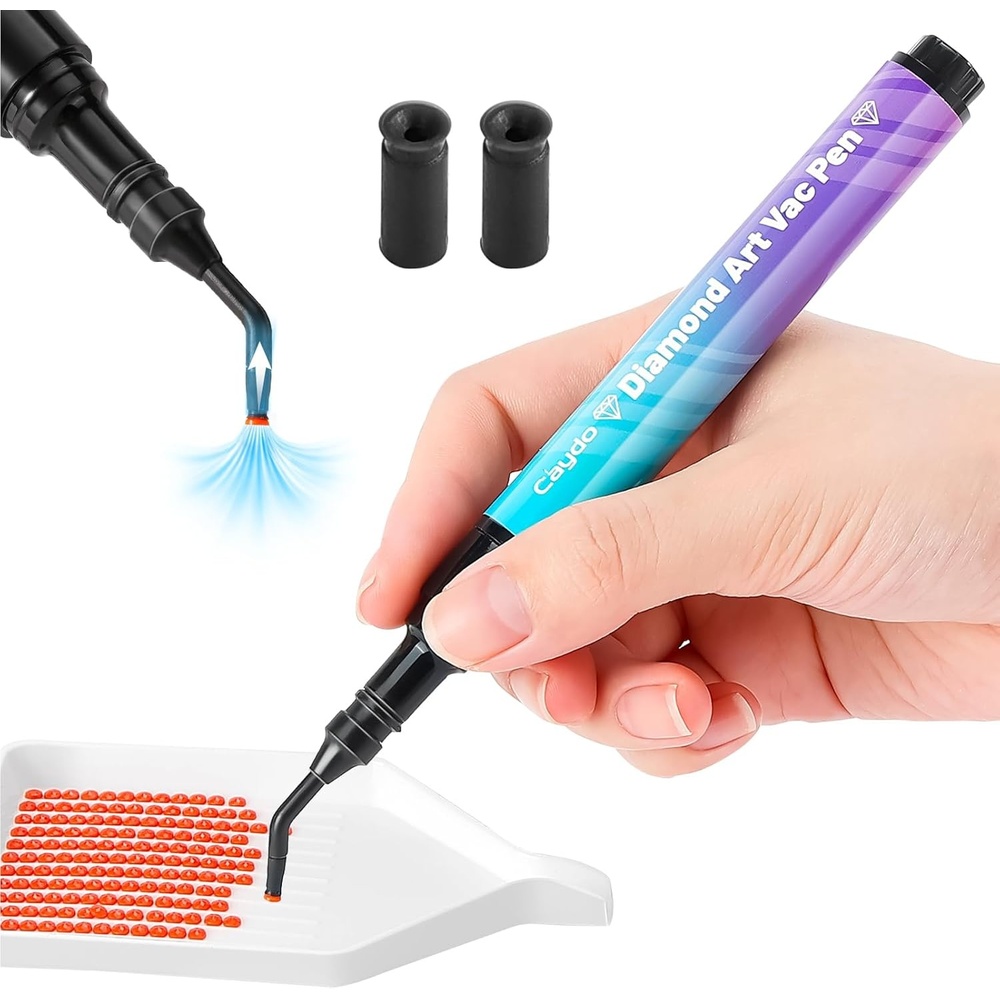 Caydo Ergonomic Diamond Painting Pen with No Wax & No Power Required, Comfort Grip, Unobstructed View Effortless Diamond Art Accessories for Adults