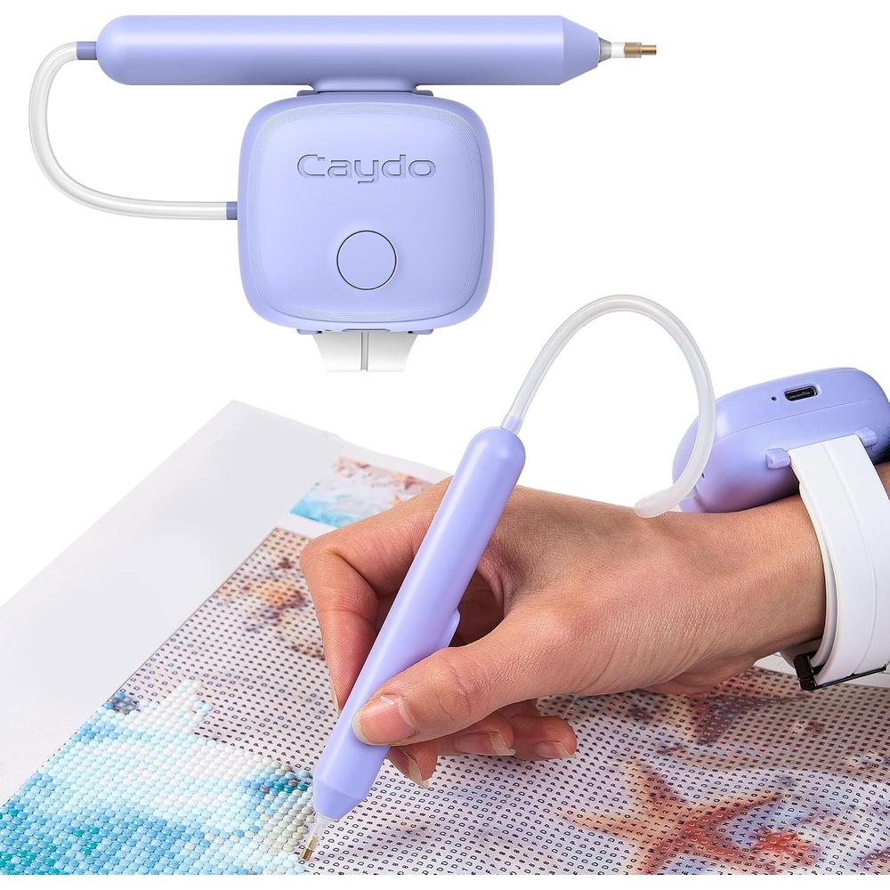 Caydo Electric Diamond Art Pen, Wireless & Wearable & Rechargeable & No Wax Pen, Ultra Quiet Diamond Painting Tools for Kits for Adults, EP5