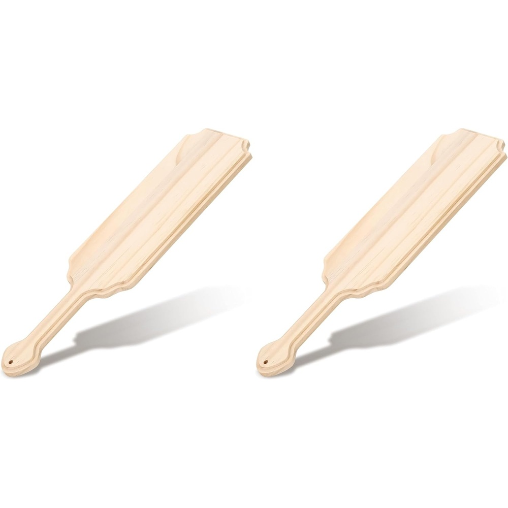 Caydo 15 Inch Unfinished Wooden Paddle, Greek Fraternity Paddle, Solid Pine Sorority Paddle for DIY Arts Decoration(15 Inch-Style B (Pack of 2))