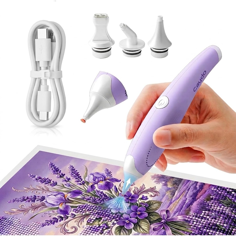 Caydo Electric Diamond Art Pen for Diamond Pating,Ergonomic Vacuum Art Tool