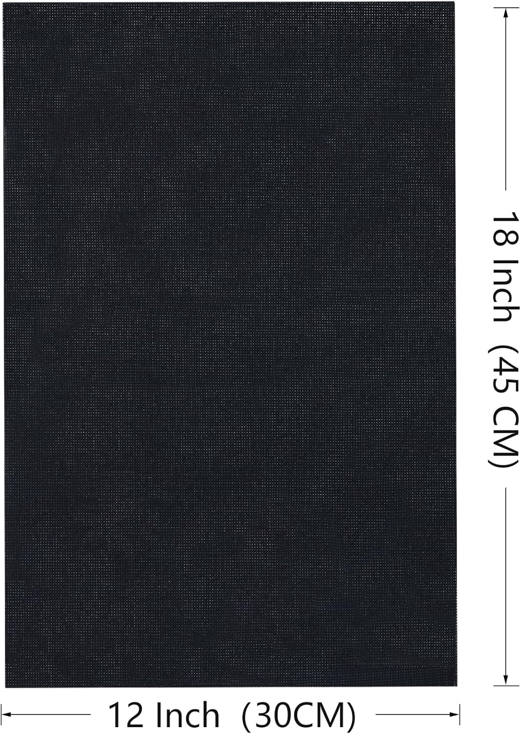 Caydo 6 Pieces Aida Cloth 14 Count White Cross Stitch Fabric for Craft Embroidery, Handmade Needlework, DIY Handicrafts, 12 by 18-Inch(Black)