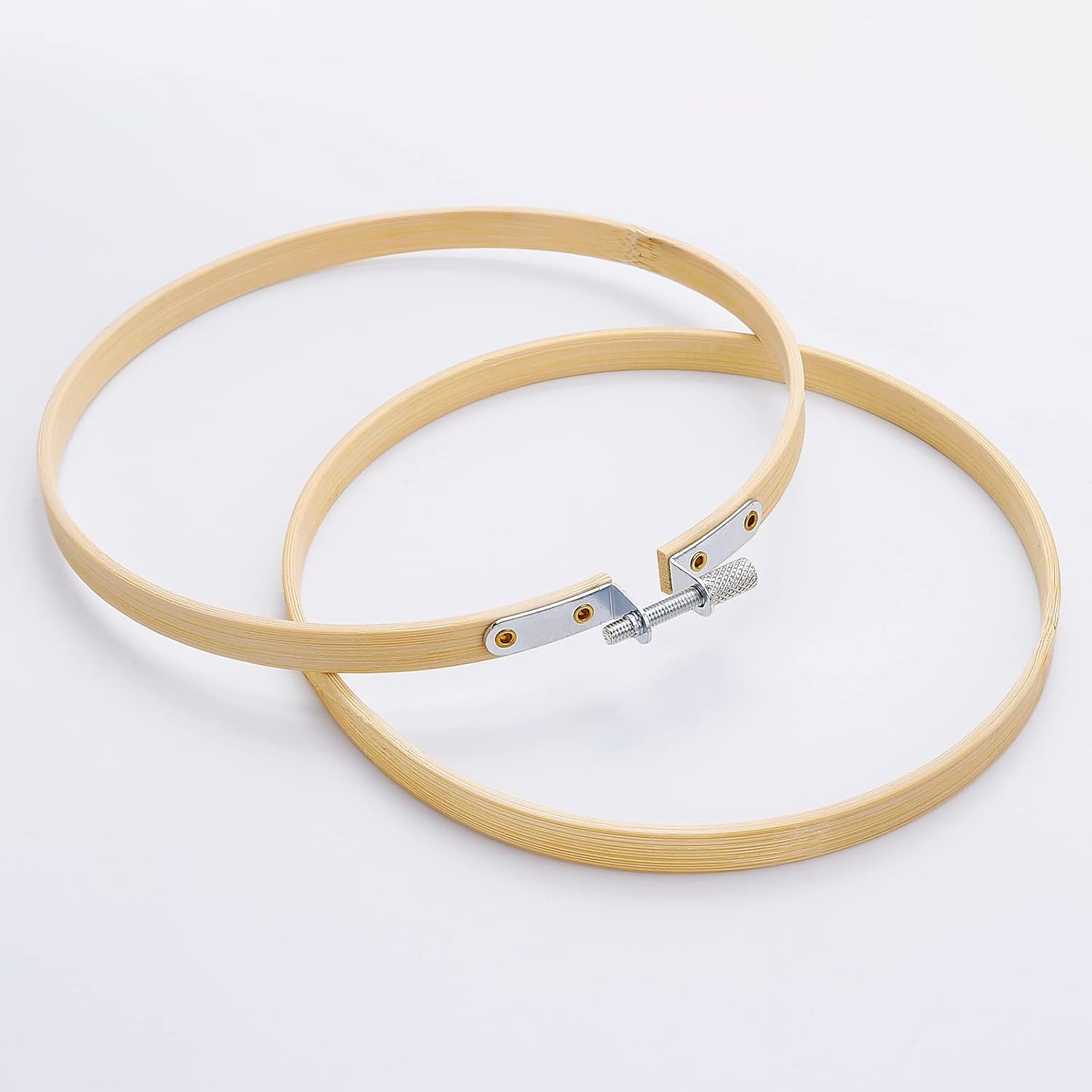 Caydo 24 Pieces 5 Inch Embroidery Hoops Bulk, Cross Stitch Hoop Embroidery Frame for Art Craft Handy Sewing and Christmas Wall Decoration(6 Inch)