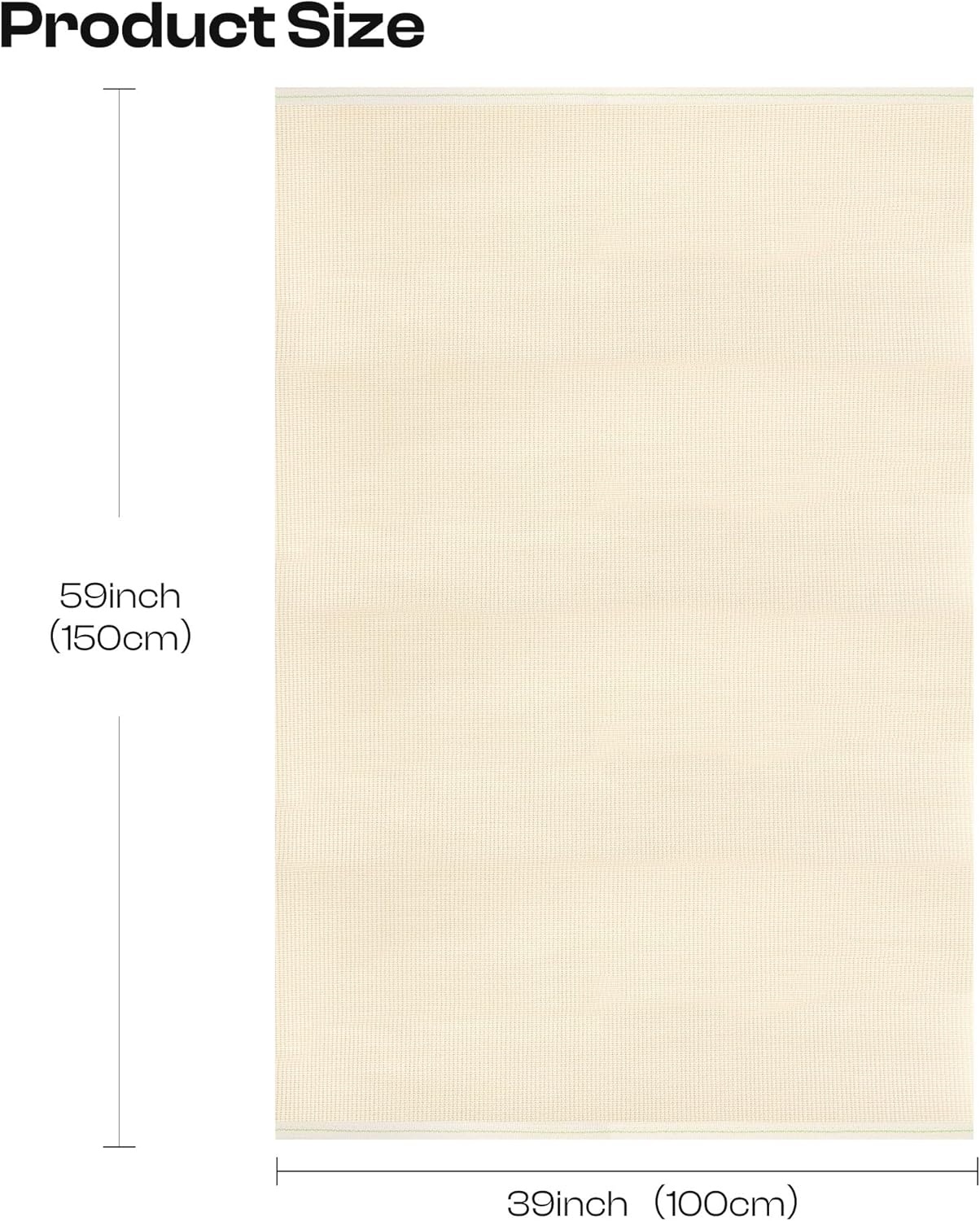 Caydo Aida Cloth 11 Count White Classic Reserve Cross Stitch Fabric Embroidery Fabric Squares 39 by 60 Inch Big Size(Beige)