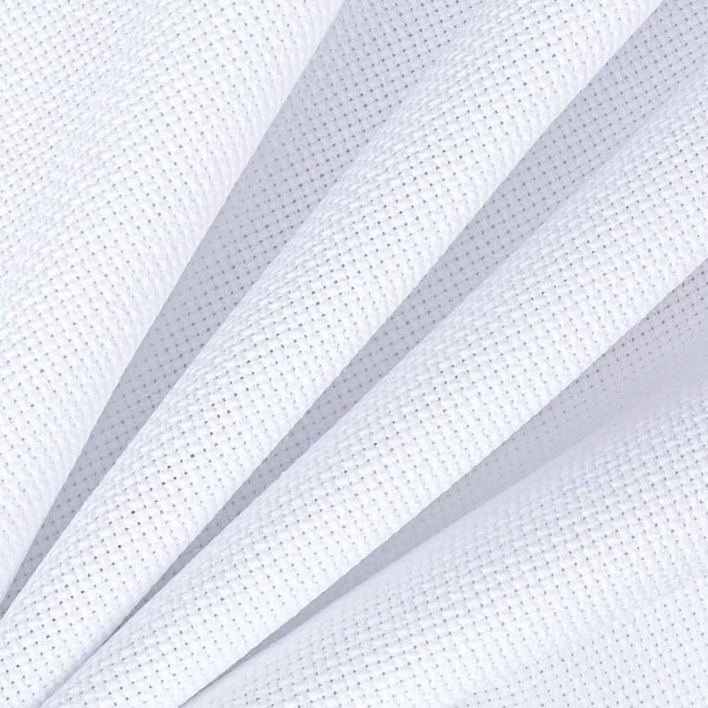 Caydo Aida Cloth 11 Count White Classic Reserve Cross Stitch Fabric Embroidery Fabric Squares 39 by 60 Inch Big Size(White)