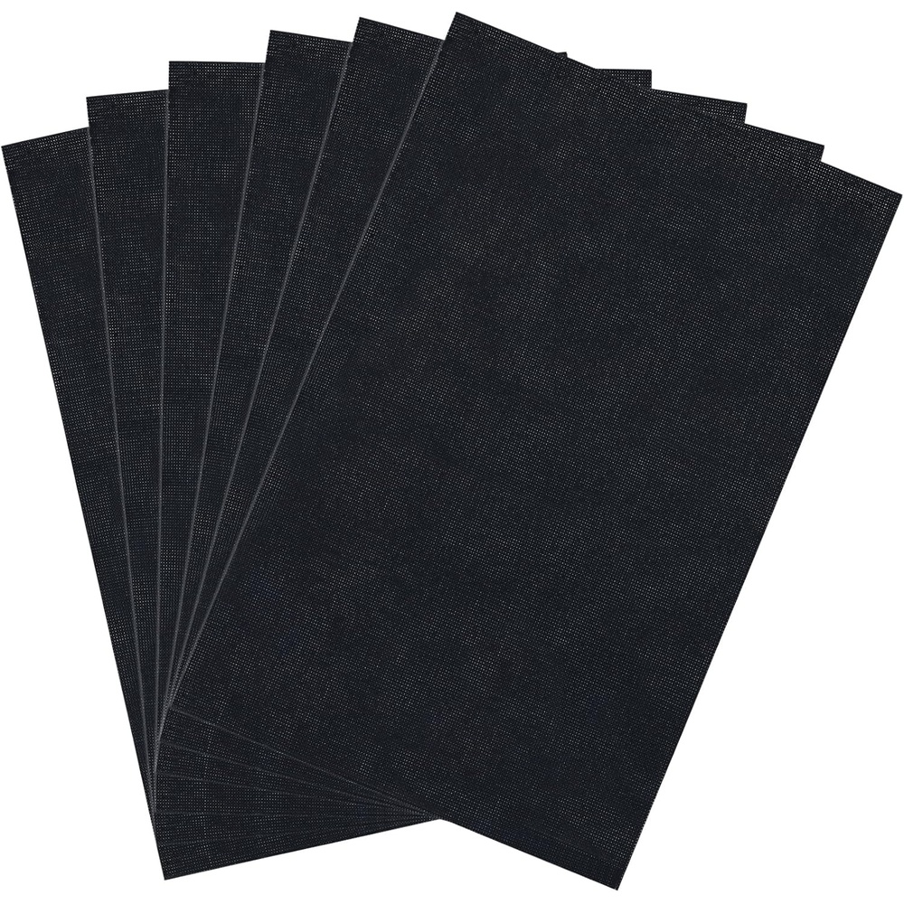 Caydo 6 Pieces Aida Cloth 14 Count Black Cross Stitch Fabric Cotton Embroidery Fabric for Needlework, DIY Handicrafts, 12 by 18-Inch(Black)