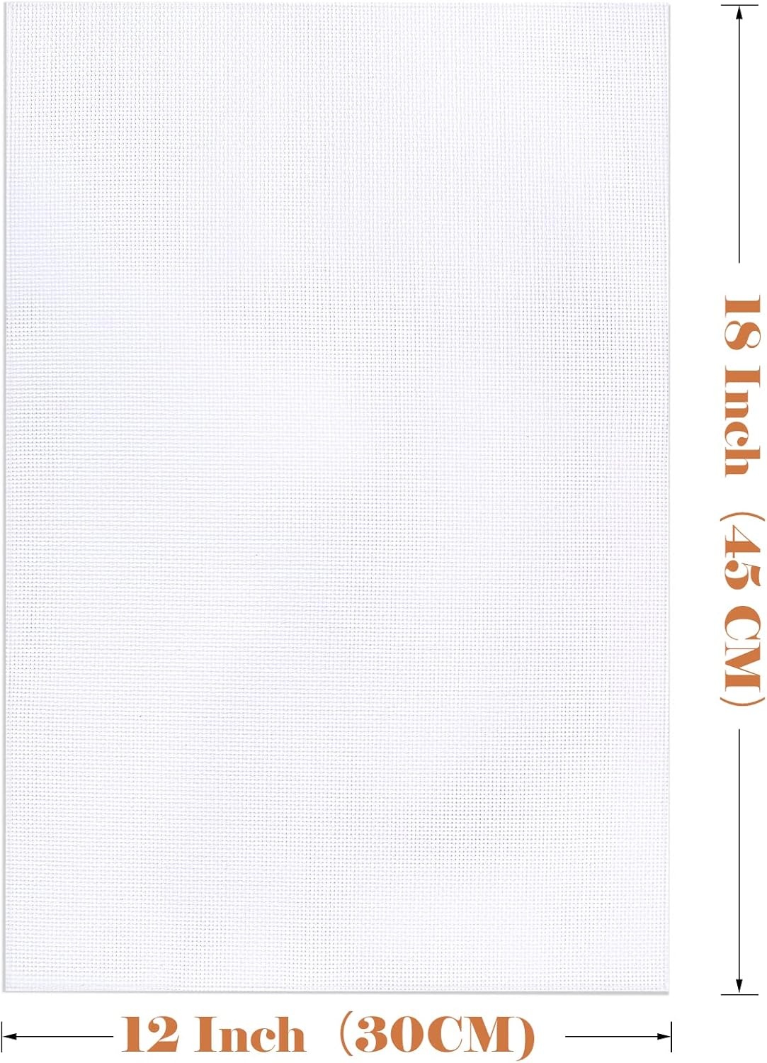 Caydo 6 Pieces Aida Cloth 14 Count White Cross Stitch Fabric for Craft Embroidery, Handmade Needlework, DIY Handicrafts, 12 by 18-Inch(White)