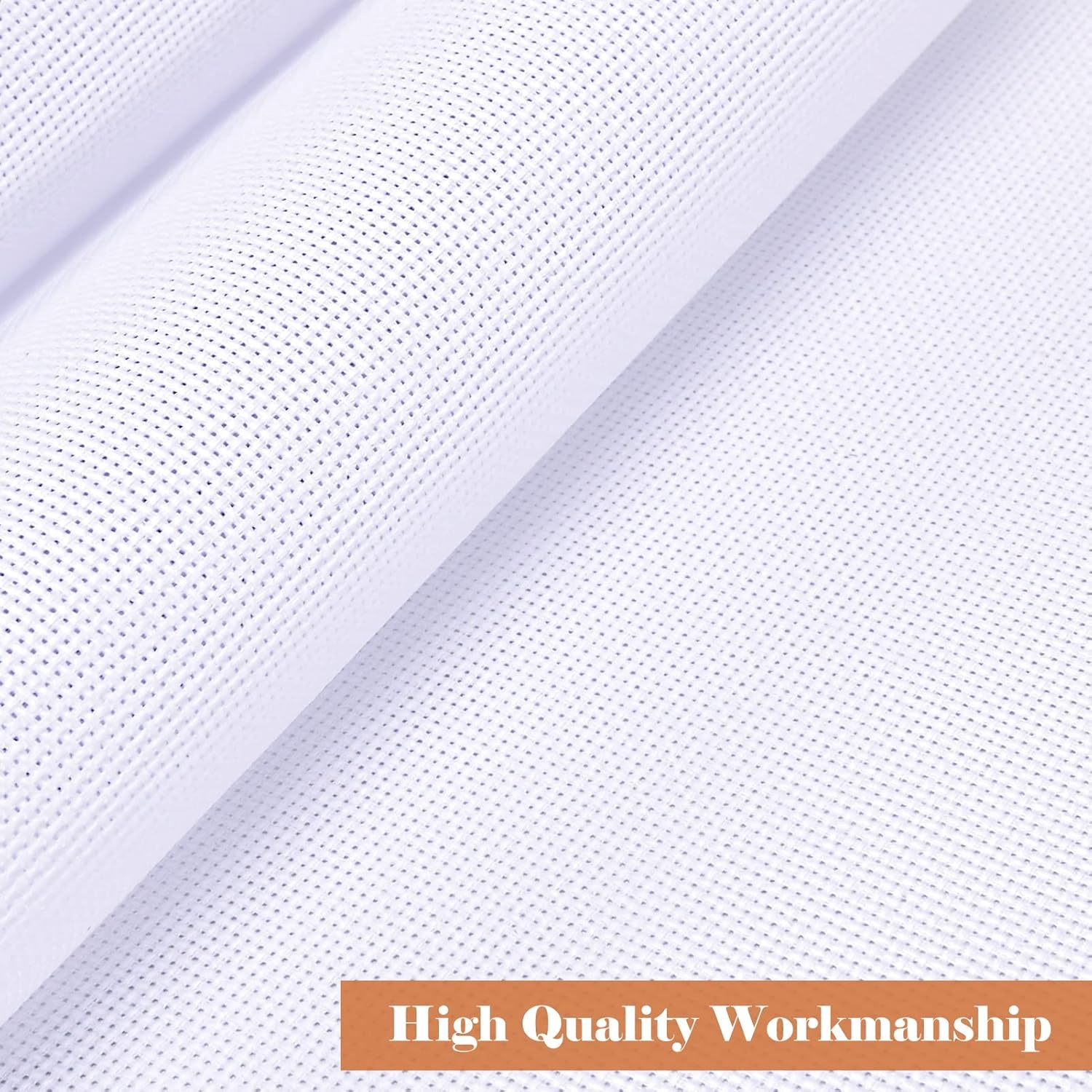 Caydo 6 Pieces Aida Cloth 14 Count White Cross Stitch Fabric for Craft Embroidery, Handmade Needlework, DIY Handicrafts, 12 by 18-Inch(White)