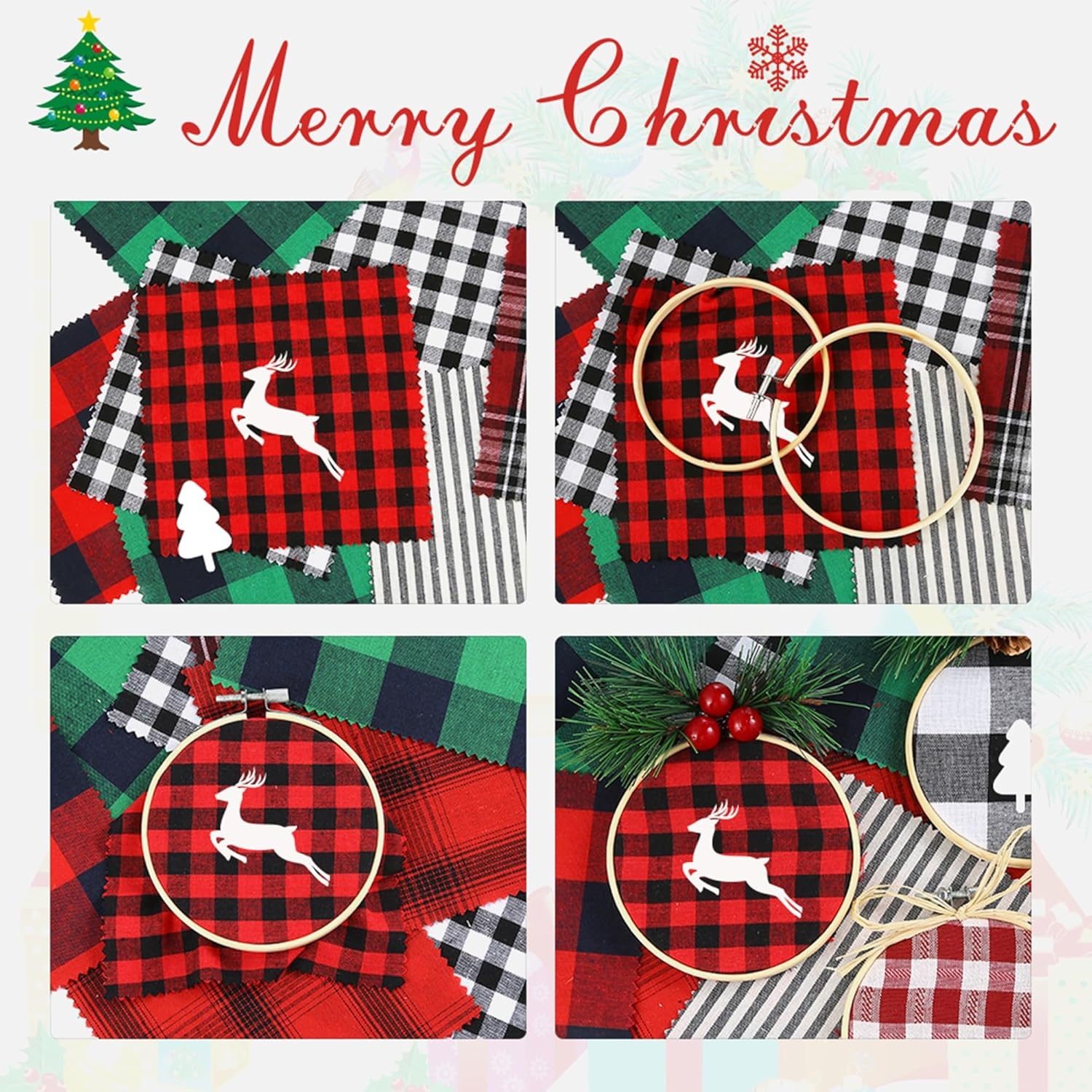 Caydo 48 Pieces 3 Inch Embroidery Hoop Bulk Mini Embroidery Hoop Round Cross Stitch Hoop for Christmas Ornaments, Craft Art Home Decoration(3 Inch)