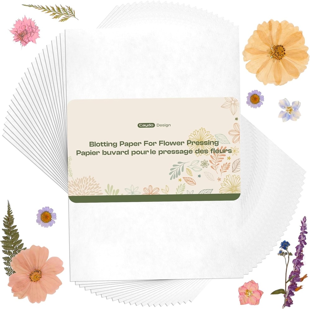Caydo 20pcs Large 15 x 10 Inch Blotting Paper for Flower Press, Highly Absorbent and Reusable Blotter Papers for Pressing Flower & Herbarium, Herbs, Simply Cutting Blotter Sheets for Craft Supplies(11.8″ x 8.26″)