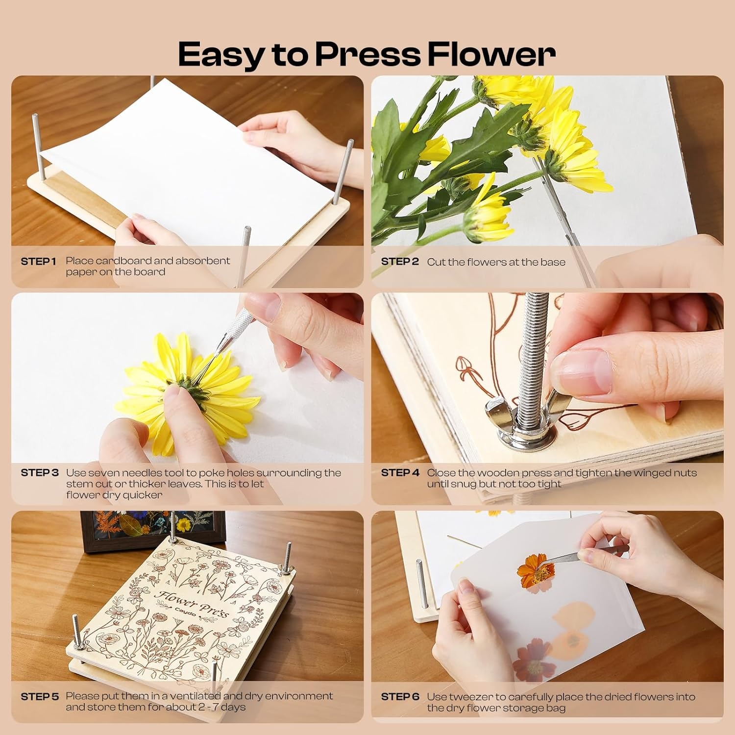 Caydo 20pcs Large 9.8″ x 7.8″ Blotting Paper for Flower Press Kit 8.3″x11.8″, Highly Absorbent&Reusable Blotter Papers for Flower Press & Herbarium, Simply Cutting Blotter Sheets for Craft Supplies(11.8″x8.3″ flower press kit)