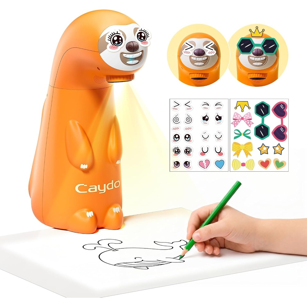 Caydo T3 Joy Drawing Projector for Kids, SGS Certified Eye Protection, Screen-Free Art & Craft Activity with 120 Built-in Step-by-Step Tracing Patterns, Gift for Boys Girls Ages 4-10