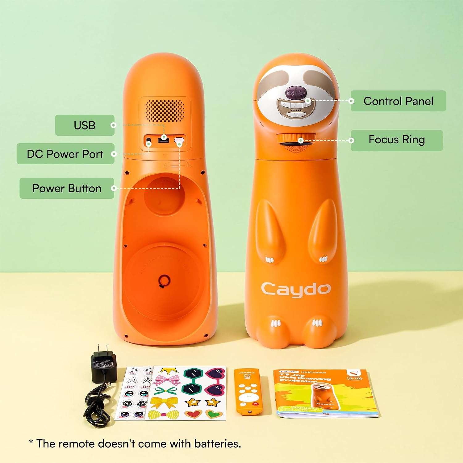 Caydo T3 Joy Drawing Projector for Kids, SGS Certified Eye Protection, Screen-Free Art & Craft Activity with 120 Built-in Step-by-Step Tracing Patterns, Gift for Boys Girls Ages 4-10