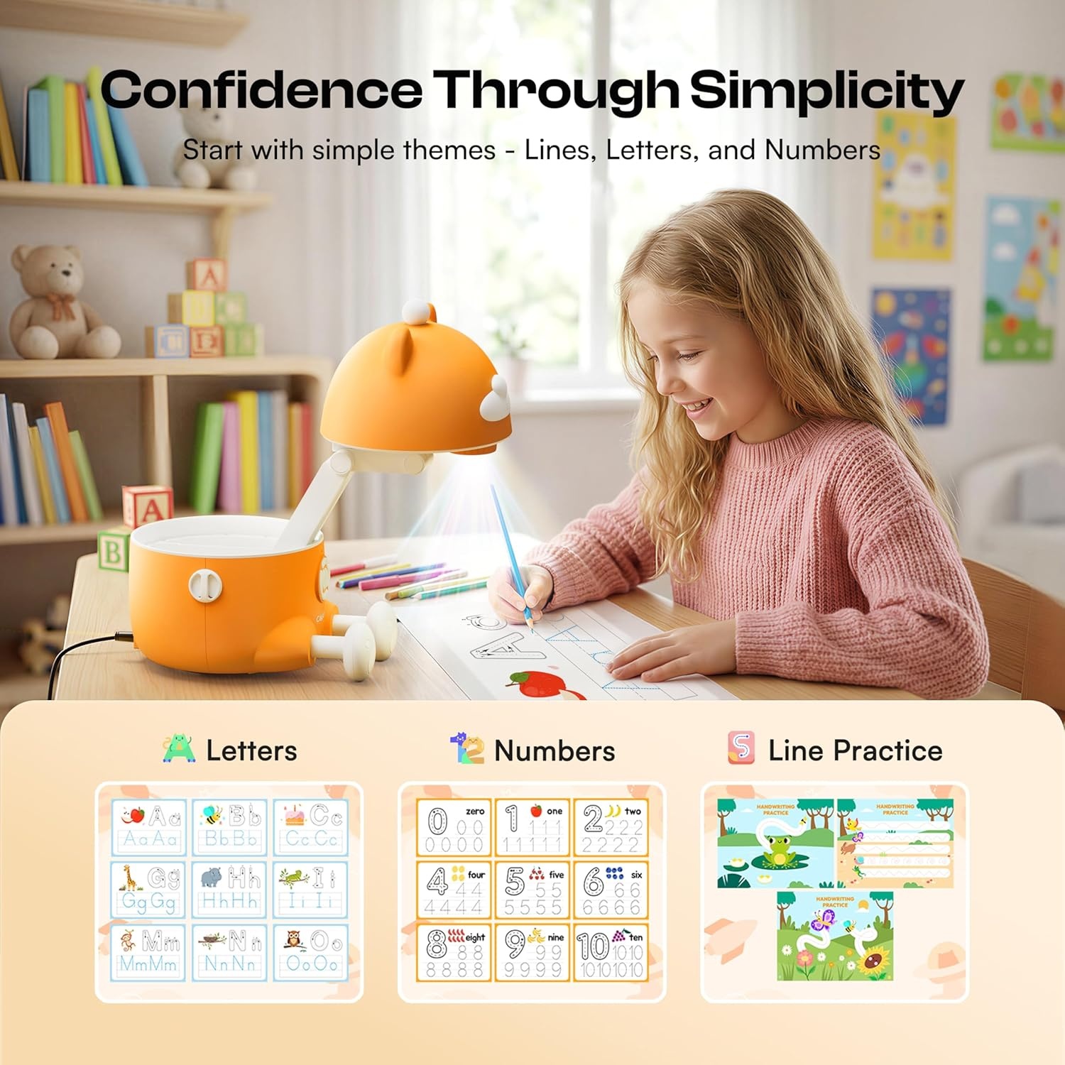 Caydo 2026 New AI Drawing Projector for Kids, SGS Certified Eye Protection, T3 Kids Art Projector from Basics Tracing to Step-by-Step Drawing and AI Creative Studio, Birthday Gift for Kids Ages 5-12(T3 Drawing Projector Kit)