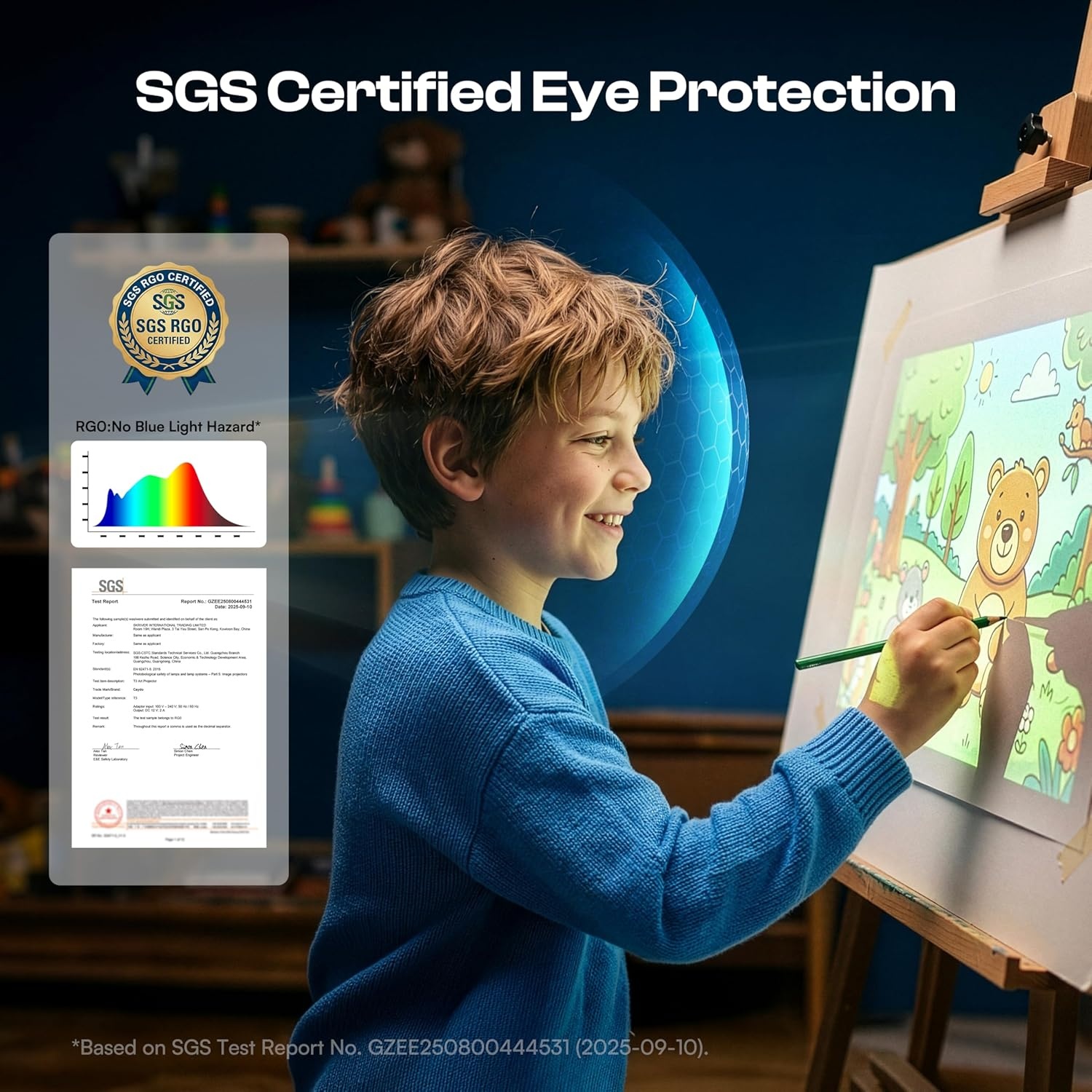 Caydo 2026 New AI Drawing Projector for Kids, SGS Certified Eye Protection, T3 Kids Art Projector from Basics Tracing to Step-by-Step Drawing and AI Creative Studio, Birthday Gift for Kids Ages 5-12(T3 Drawing Projector Kit)