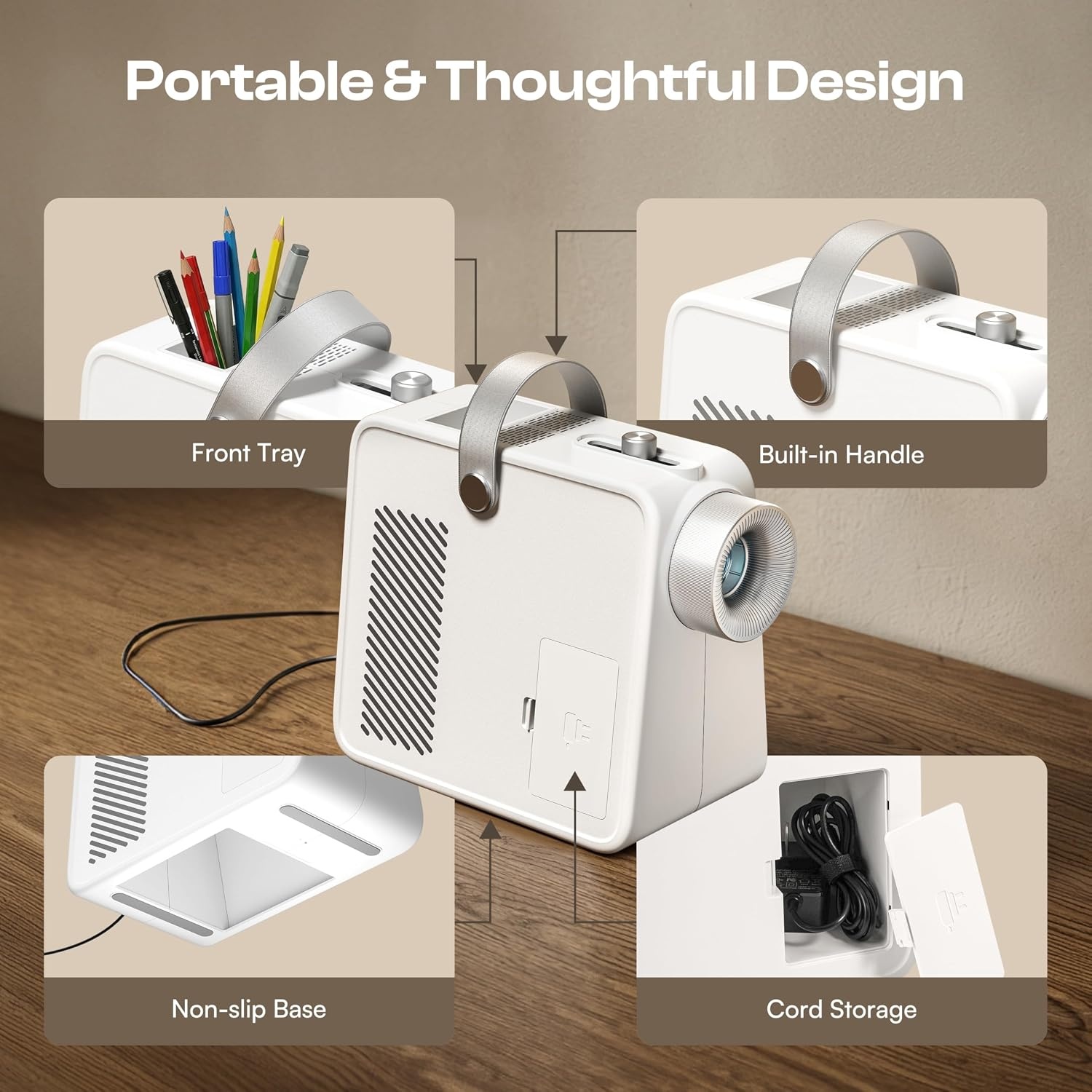 Caydo S1 LED Art Projector for Tracing, Enlarge Images 2.5X-11X up to 80″, Portable Drawing Projector with Handle & Storage for Wall Murals, Sketching, Canvas Painting, 5″ x 5″ Copy Size