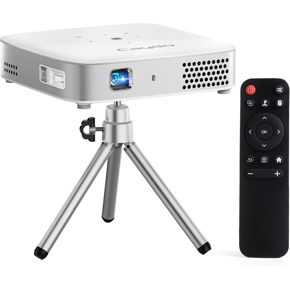 Caydo M1C Art Projector, Rechargeable DLP Drawing Projector with Exclusive Art Drawing App, Portable Tracing Projector for Canvas, Pico Cookie Projector for Decorating, 4K Support, 100’’ Display(White)